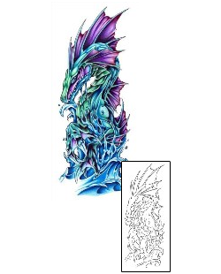 Fish Tattoo Turquoise Water Dragon Tattoo