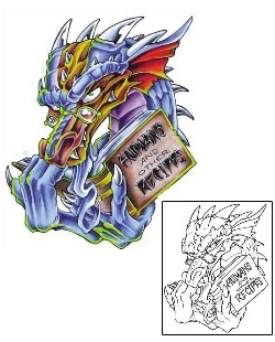 Picture of Dragon's Human Recipe Tattoo