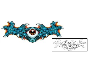 New School Tattoo Dragon Eye Tattoo