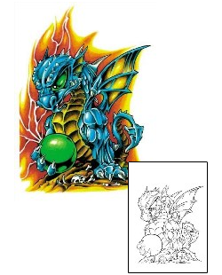 Dragon Tattoo Blue Mysterious Dragon Tattoo