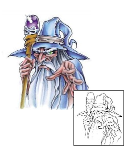 Wizard Tattoo Warlock Fantasy Tattoo