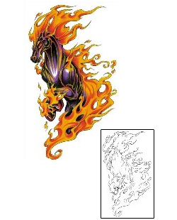 Fire – Flames Tattoo Fire Horse Tattoo