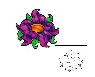 Picture of Purple Flower Tattoo