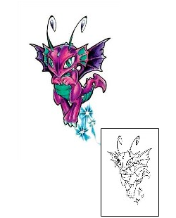 Cartoon Tattoo Bouncing Baby Dragon Tattoo