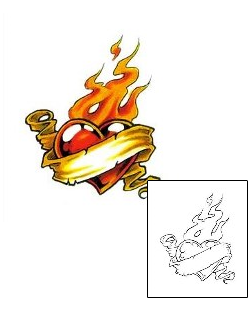 Fire – Flames Tattoo Burning Heart Tattoo