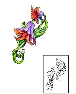 Picture of Dual Flower Tattoo