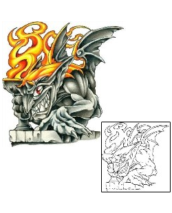 Fire – Flames Tattoo Smug Gargoyle Tattoo