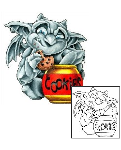Picture of Cookie Monster Gargoyle Tattoo