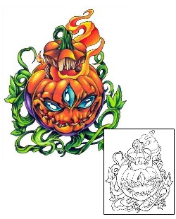 Scary Tattoo Jack O'Lantern Tattoo