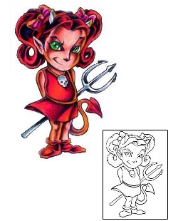 Cartoon Tattoo Devil Girl Tattoo