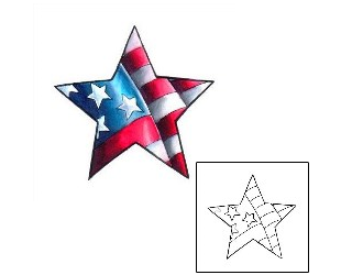 Picture of USA Star Tattoo