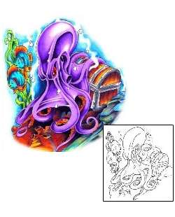 Picture of Octopus Treasure Tattoo