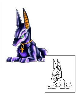 Egyptian Tattoo Purple Anubis Tattoo