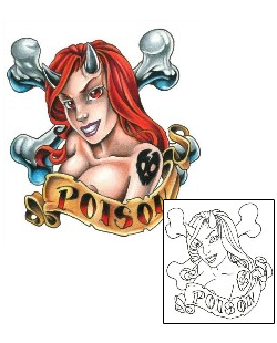 Woman Tattoo Poison Seductress Tattoo