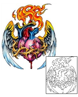 Fire – Flames Tattoo Sacred Organ Tattoo