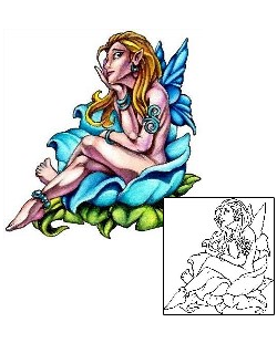 Picture of Contemplating Fairy Tattoo