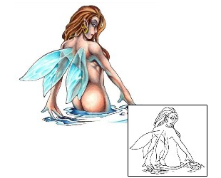 Picture of Nude Pond Fairy Tattoo