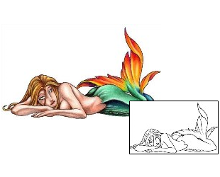 Fantasy Tattoo Resting Mermaid Tattoo