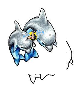 Dolphin Tattoo cartoon-tattoos-billy-webb-bwf-00374