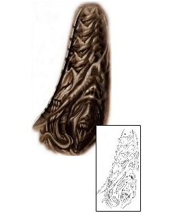 Evil Tattoo Horror tattoo | BYF-00044