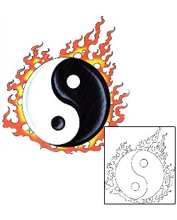 Yin Yang Tattoo Miscellaneous tattoo | C2F-00080