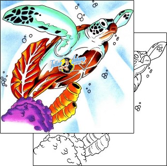 Sea Creature Tattoo reptiles-and-amphibians-turtle-tattoos-clint-cummings-c2f-00086
