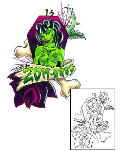 Zombie Tattoo Plant Life tattoo | CAF-00013