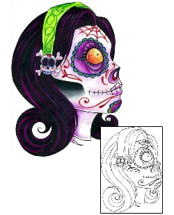 Day of the Dead Tattoo Ethnic tattoo | CAF-00047
