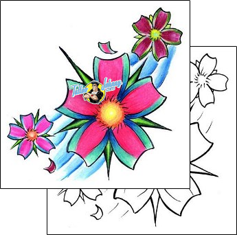 Flower Tattoo plant-life-flowers-tattoos-chris-barry-cbf-00005
