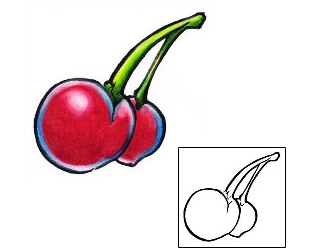 Cherry Tattoo Specific Body Parts tattoo | CBF-00021