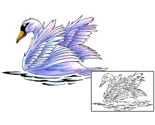 Swan Tattoo Animal tattoo | CCF-00028