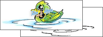 Cartoon Tattoo duck-tattoos-cherry-creek-flash-ccf-00029