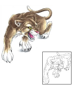 Mountain Lion Tattoo CCF-00039