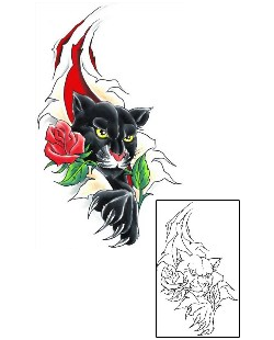 Panther Tattoo Plant Life tattoo | CCF-00044