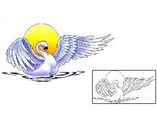 Swan Tattoo CCF-00050