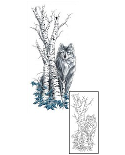 Wolf Tattoo Plant Life tattoo | CCF-00055