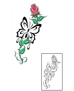 Butterfly Tattoo Plant Life tattoo | CCF-00141