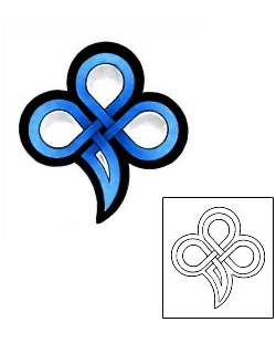 Picture of Blue Celtic Clover Tattoo