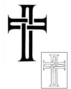 Cross Tattoo Religious & Spiritual tattoo | CCF-00214