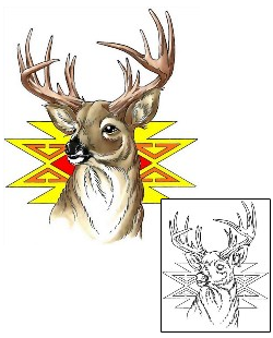 Deer Tattoo Ethnic tattoo | CCF-00219