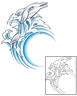 Dolphin Tattoo Specific Body Parts tattoo | CCF-00229