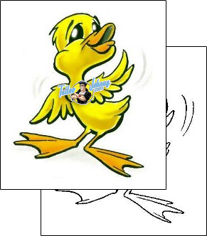 Cartoon Tattoo duck-tattoos-cherry-creek-flash-ccf-00271