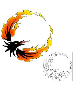 Phoenix Tattoo Specific Body Parts tattoo | CCF-00298