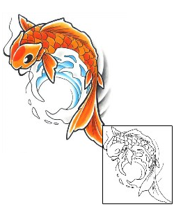 Koi Tattoo Marine Life tattoo | CCF-00360
