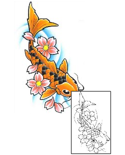 Koi Tattoo Marine Life tattoo | CCF-00361