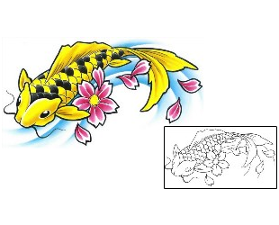 Cherry Blossom Tattoo Marine Life tattoo | CCF-00365