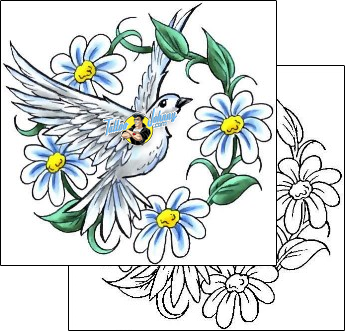 Dove Tattoo flower-tattoos-cherry-creek-flash-ccf-00375