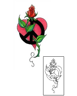 Peace Symbol Tattoo For Women tattoo | CCF-00379