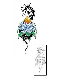 Fire – Flames Tattoo Plant Life tattoo | CCF-00382