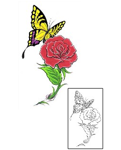 Butterfly Tattoo Plant Life tattoo | CCF-00399